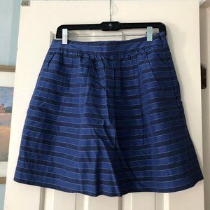 J Crew Blue Striped Skirt